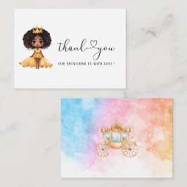 Cartão De Notas Obrigado de aquarela da Princesa