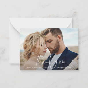 Cartão De Notas obrigado de casamento de fotos de citros