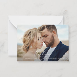 Cartão De Notas obrigado de casamento elegante da Rússia você botâ