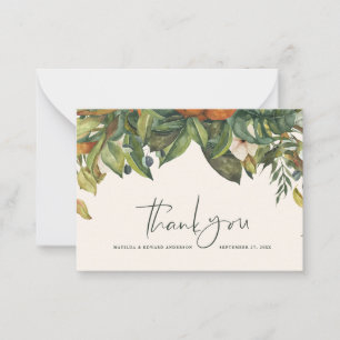 Cartão De Notas obrigado de casamento elegante de orçamento, você 