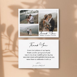 Cartão De Notas obrigado de guião mínimo para você 3 fotos colagem