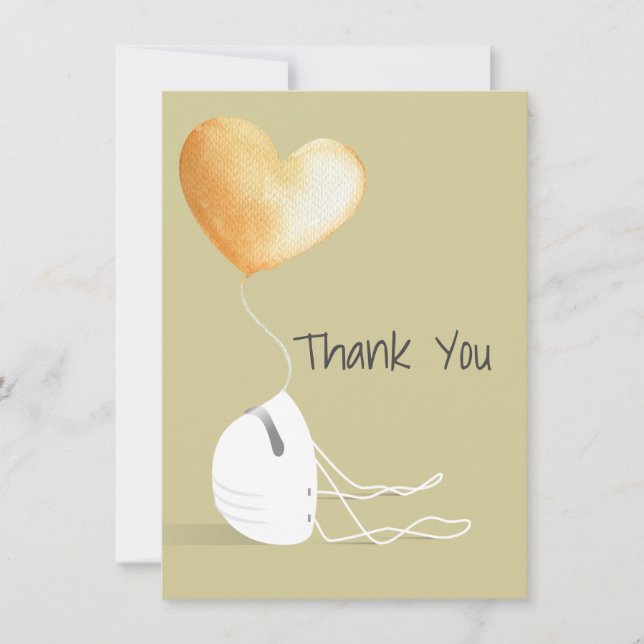 Cartão De Notas Obrigado, Edição do Coronavírus (Frente)