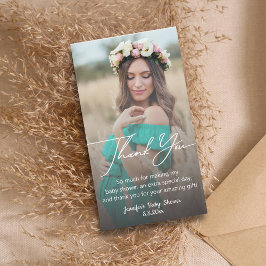 Cartão De Notas obrigado elegante e mínimo que você chá de fraldas