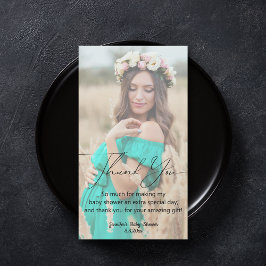 Cartão De Notas obrigado elegante e mínimo, seu chá de fraldas fot