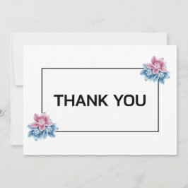 Cartão De Notas Obrigado floral moderno e elegante