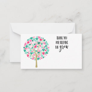 Cartão De Notas Obrigado O presente do professor de enfermaria dei