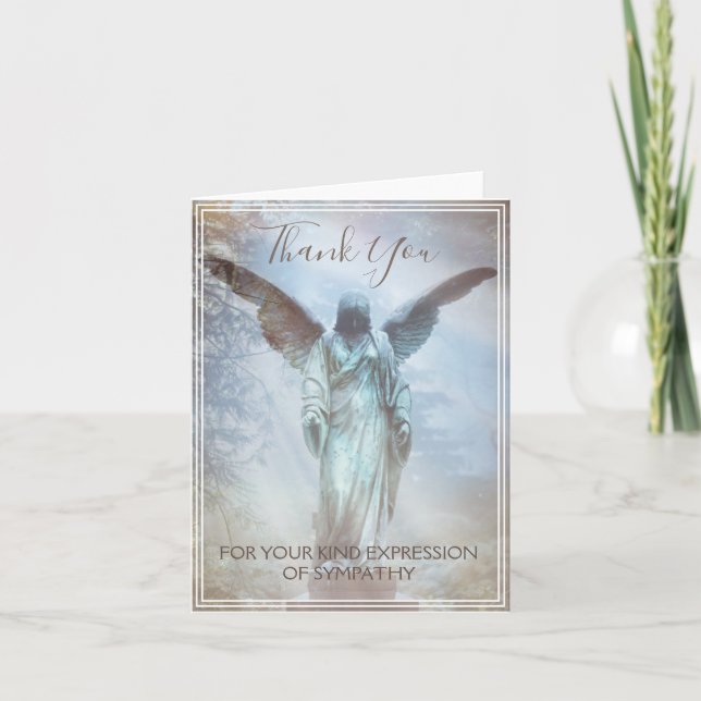 Cartão De Notas Obrigado Pela Sua Amável Expressão De Simpatia (Frente)