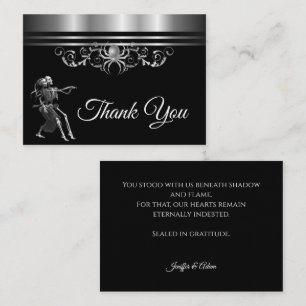Cartão De Notas Obrigado pelo casamento Dark Gothic Halloween
