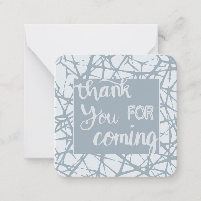 Cartão De Notas Obrigado por vir (Frente)