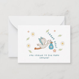 Cartão De Notas Obrigado por vir ao nosso Chá de fraldas