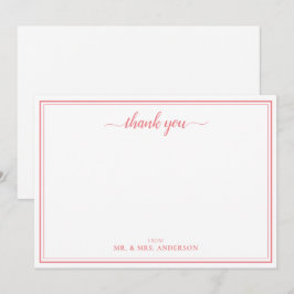 Cartão De Notas Obrigado Script Calliografia Casamento