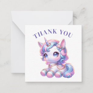 Cartão De Notas Obrigado Unicorn Card