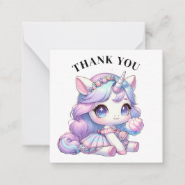Cartão De Notas Obrigado Unicorn Card