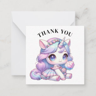 Cartão De Notas Obrigado Unicorn Card