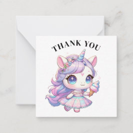 Cartão De Notas Obrigado Unicorn Card