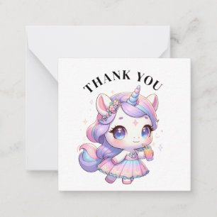 Cartão De Notas Obrigado Unicorn Card