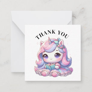 Cartão De Notas Obrigado Unicorn Card