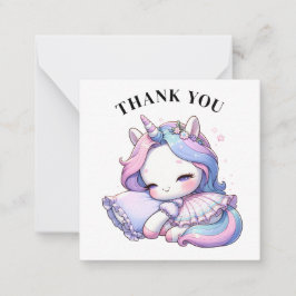 Cartão De Notas Obrigado Unicorn Card