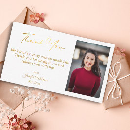 Cartão De Notas obrigado você feliz jogador de fotos de ouro