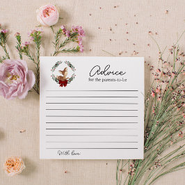 Cartão De Notas Oh Deer Winter Greenery Advice Para Os Pais