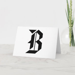 Cartão De Notas Old English Monogram B Customizable Note Card