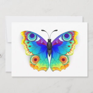 Cartão De Notas Olho Peacock da Borboleta Arco-Íris