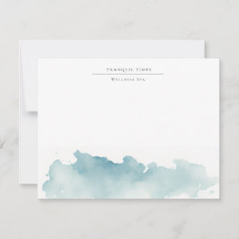 Cartão De Notas Ondas de Aquarela Moderna planas