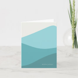 Cartão De Notas Ondas de Verde