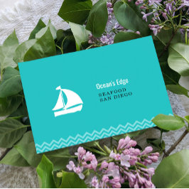 Cartão De Notas Ondas do Oceano Azul Moderno Ondas Personalizadas