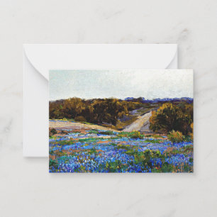 Cartão De Notas Onderdonk - Bluebonnets no final da tarde