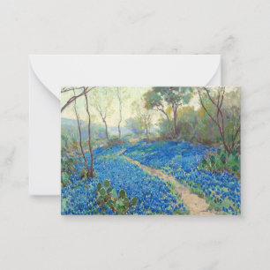Cartão De Notas Onderdonk - Uma encosta de Bluebonnets - Texas