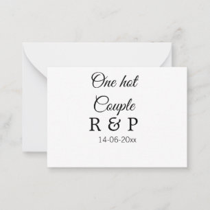 Cartão De Notas One hot add couple name initial letter text date
