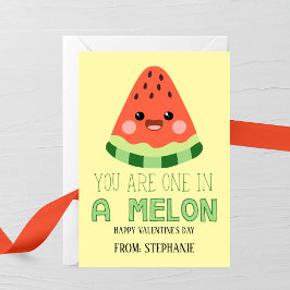 Cartão De Notas One in a Melon Kids Valentine Card