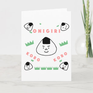 Cartão De Notas Onigiri Koro Koro (as Bolas de Arroz Rolante)