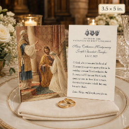 Cartão De Notas Oração Católica de Casamento Esponsais Maria José