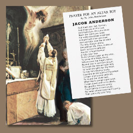 Cartão De Notas Oração de Altar Boy para Vocações do Padre Católic