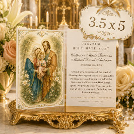Cartão De Notas Oração de Casamento Tradicional da Sagrada Família