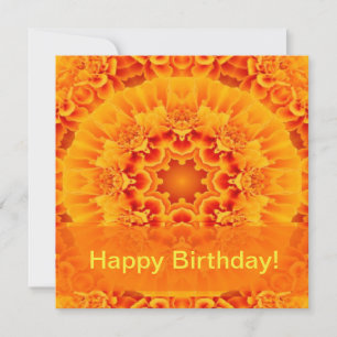 Cartão De Notas Orange Marigold Mandala