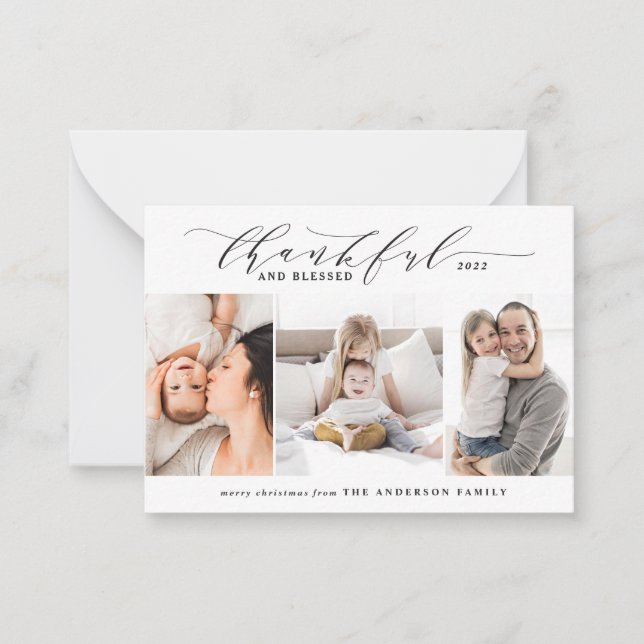 Cartão De Notas orçamento agradecido e abençoado 3 foto (Frente)