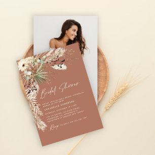 Cartão De Notas Orçamento Bandeira Bridal Pampas Amostra Foto conv