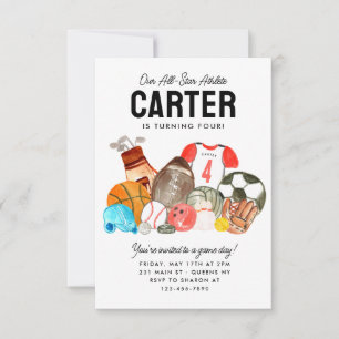 Cartão De Notas Orçamento Boas Esportivas Balls Todos Aniversário 