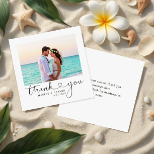Cartão De Notas Orçamento de Foto de Casamento Cardíaco MODERN Scr
