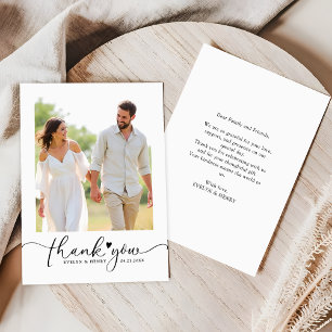 Cartão De Notas Orçamento de Foto de Casamento de Script Minimalis