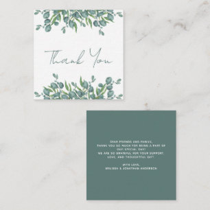 Cartão De Notas Orçamento Eucalyptus Foliage deixa casamento Obri