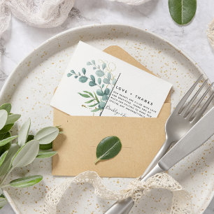 Cartão De Notas Orçamento Eucalyptus Greenery Casamento Obrigado
