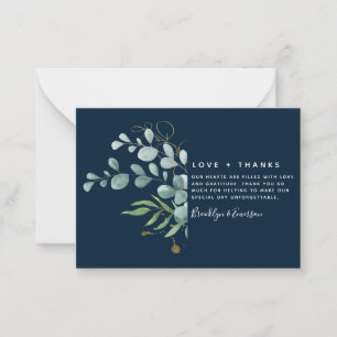 Cartão De Notas Orçamento Eucalyptus Greenery Casamento Obrigado N