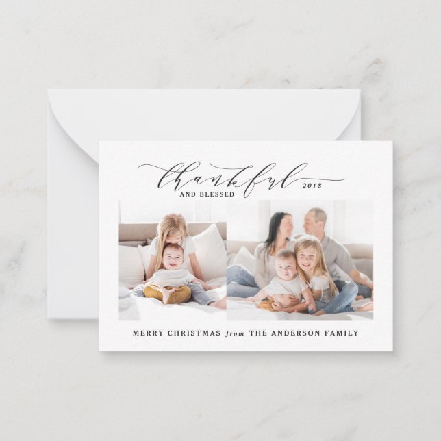 Cartão De Notas orçamento Feliz e abençoado Natal (Frente)