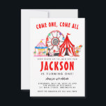 Cartão De Notas Orçamento Festivo Festa do Circo Festa Kid Anivers<br><div class="desc">Festival de Carnaval de Circo Moderno Mostra Convite de Aniversário para Crianças</div>