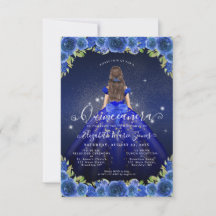 Orçamento Floral Royal Blue Princesa Quinceanera