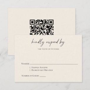Cartão De Notas Orçamento Minimalista Preto Marfim Moderno Script 